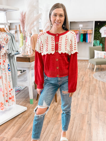 Apple Pie On Game Day Cardigan