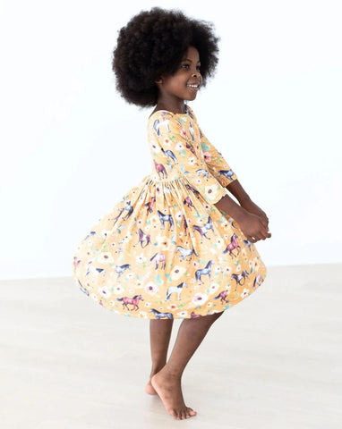 Ponies & Poppies Twirl Dress