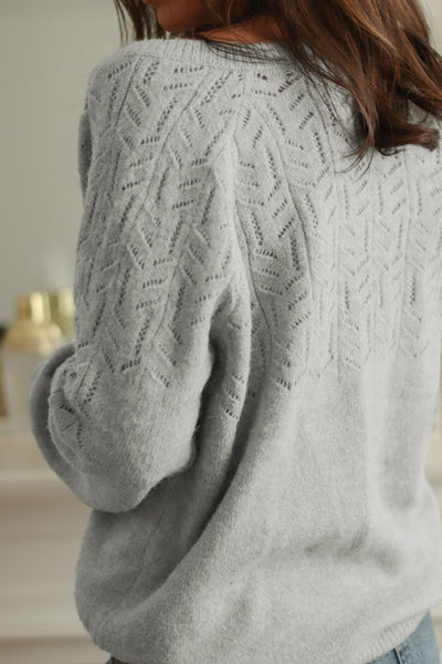 Buttery & Textured Gray Cardigan