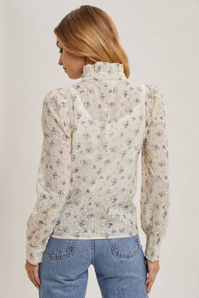 Timeless Beauty Lavender Floral Blouse