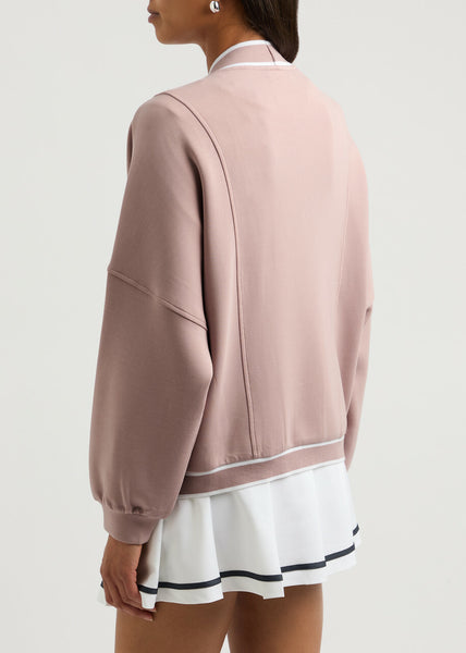 Contrast Trim Scuba Cardigan