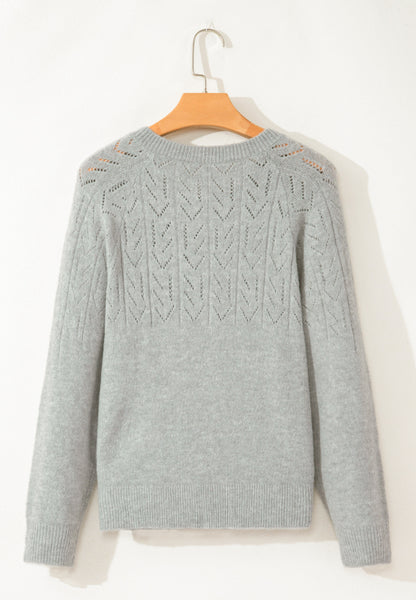 Buttery & Textured Gray Cardigan