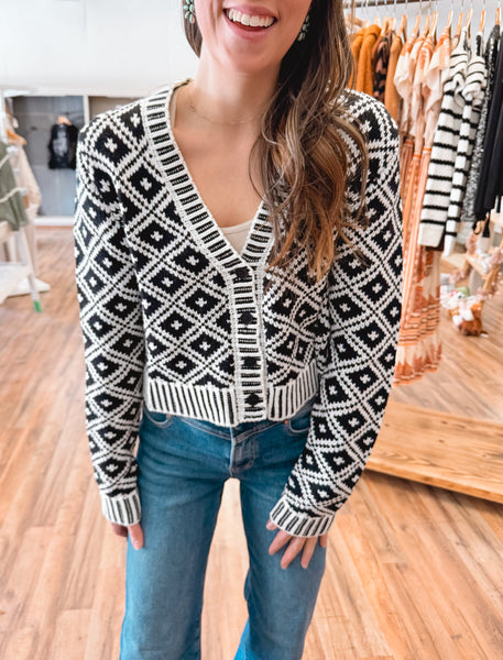 The Tildan Diamond Cardigan