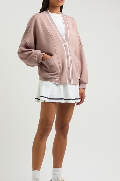 Online Exclusive | Contrast Trim Scuba Cardigan