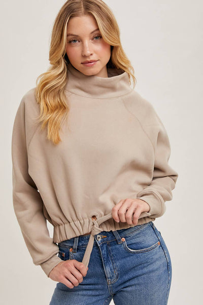 Mock Neck Scuba Sweatshirt [2 Colors]