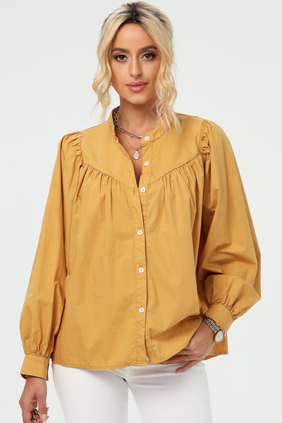 Mustard Seed Ruched Blouse