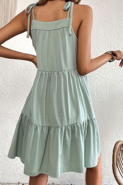 Casual Is Key Tie Shoulder Dress