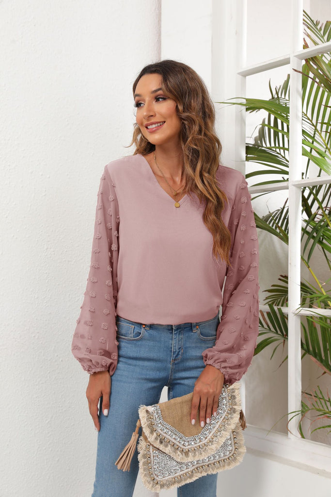 *6 colors | S-2XL* Balloon Sleeve Blouse