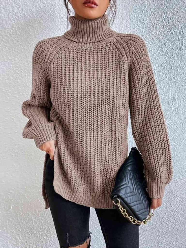 Louis Vuitton Chunky Rib Slit Turtleneck Sweater Yellow Cashmere